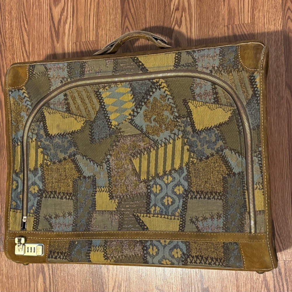 Retro Vintage Suede Canvas Luggage (22.5 x 18 x 8)